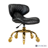 HUGO Pedicure Stool (GOLD Casters)